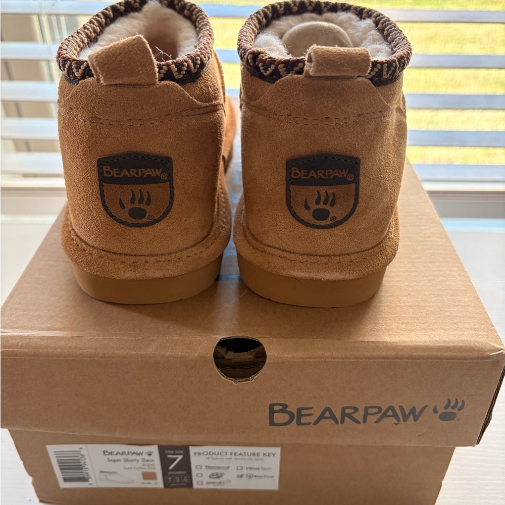 BearPaw Chestnut Suede Ankle Boots - Picture 3 of 4